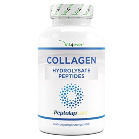 Collagène - 240 gélules - 1500 mg par portion journalière - Premium : 100% collagène hydrolysat peptidique bovin de Peptolap Light - Hautement dosé