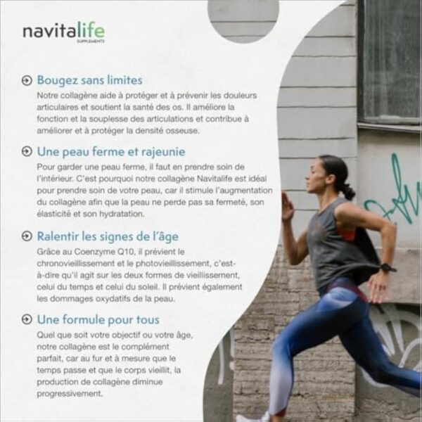 Collagène Acide Hyaluronique avec Coenzyme Q10, Vitamine C et Zinc | Des articulations saines, une peau jeune | Convient à tout âge | Gélules faciles à ingérer. Emballage ÉCO-responsable. – Image 5
