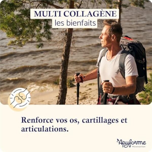 Collagène Breveté + Acide Hyaluronique - ÉLU PRODUIT DE L'ANNÉE 2023-3 Brevets et 16 Études Cliniques - 2 Mois de Cure - 60 Gél - Fabriqué en France par Apyforme – Image 5