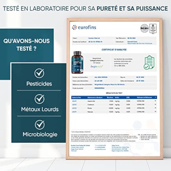 Collagène Marin Hydrolysé 100% Pur Type 1-1170mg 120 Gélules de Collagène Marin - Peptides de Collagène Hydrolysé NatiCol - Alternative Au Collagene Marin Poudre - Os, Articulations, Peau, Cheveux – Image 5