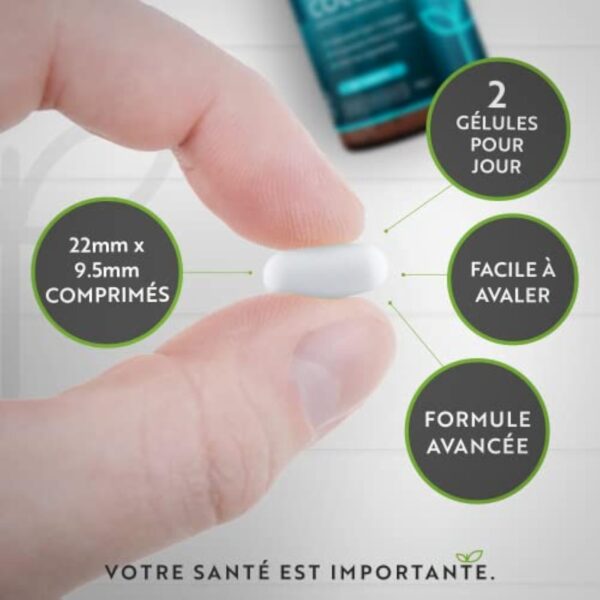 Collagène Marin + Acide Hyaluronique - 1400mg de Collagene Hydrolysé Type 1 - Collagene Marin pour Hydratation de la Peau - avec Vitamine C, E, B2, Zinc et Cuivre - 120 Comprimés - Nutravita – Image 5