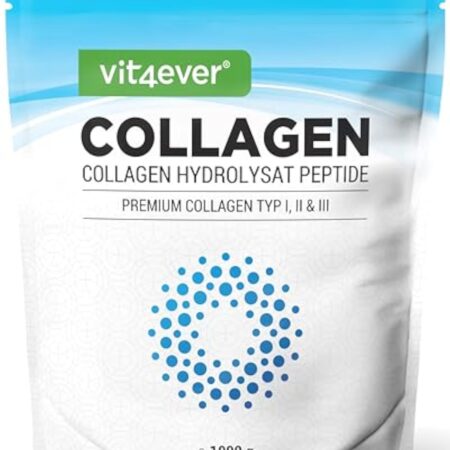 Collagène en Poudre 1000 g - 100% Collagène Bioactif hydrolysat Peptides - collagène type 1, 2 & 3 - Goût Neutre - Sans additifs