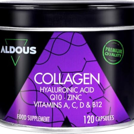 Collagene et Acide Hyaluronique | 120 Gélules | Peptide de Collagene | Collagene Hydrolysé + Acide Hyaluronique + Coenzyme Q10 + Vitamines A, C, D, B12 + Zinc | Peau, Os, Articulations | Anti-âge