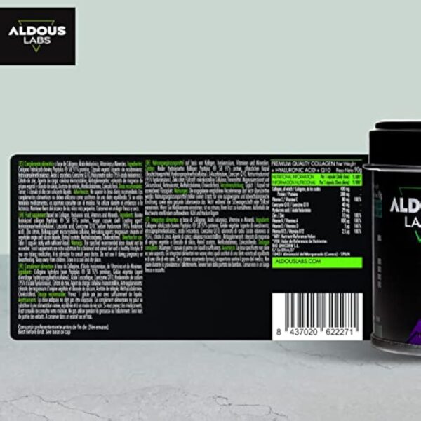 Collagene et Acide Hyaluronique | 120 Gélules | Peptide de Collagene | Collagene Hydrolysé + Acide Hyaluronique + Coenzyme Q10 + Vitamines A, C, D, B12 + Zinc | Peau, Os, Articulations | Anti-âge – Image 9
