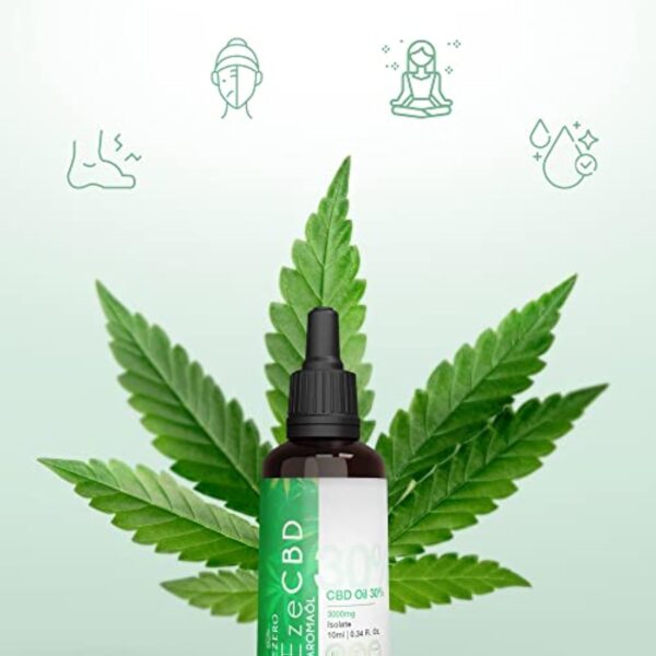 Ezero Huile Cbd 30% Premium 3000 Mg Biologique Pure - Huile De Chanvre - Huile De Cdb - Hemp Oil - Certifié Bio, Naturel Et Végane - 10 Ml – Image 4