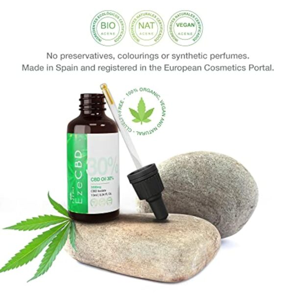 Ezero Huile Cbd 30% Premium 3000 Mg Biologique Pure - Huile De Chanvre - Huile De Cdb - Hemp Oil - Certifié Bio, Naturel Et Végane - 10 Ml – Image 6