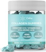 Gommes de Collagène | 90 Gummies |Vitamines collagen 400Mcg +Acide Hyaluronique + Coenzyme+Q10 +VtmC/D |Supplément pour la Peau les Cheveux et les Articulations |Sans sucre Ananas |3 mois (90)