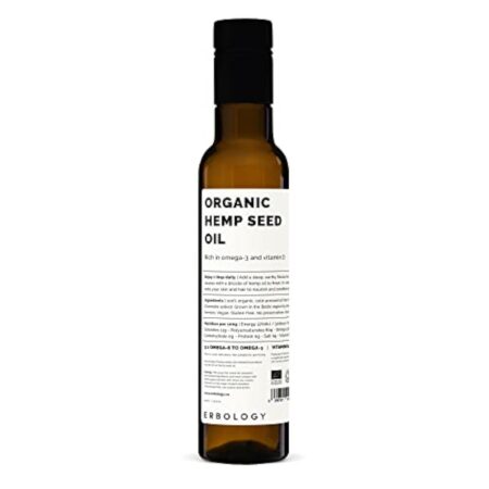Huile de Graines de Chanvre 100% Bio 250 ml - Pressée à Froid - Qualité Alimentaire Supérieure - Riche en Oméga-3 - Source de Vitamines D et E - Directement de la Ferme - Sans OGM