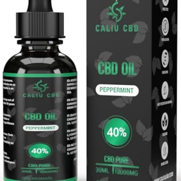 | Huile de graines chanvre | 40% 12000mg 30ML | À l'extrait de menthe | Huile de MENTHE | Fabriqué dans l'UE | 0% THC 1200 gouttes | Huile de graines de cannabis. Huile de chanvre