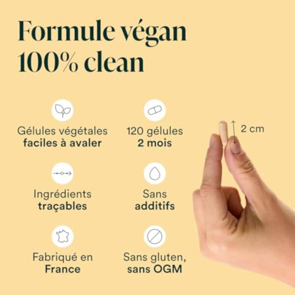NOVOMA Vitamine D3 2000 UI/j, Vitamine D Naturelle Micro-encapsulée - Haute Absorption, Système Immunitaire, Santé des Os & Muscles, Cure de 2 mois, 120 gélules, Fabriqué en France – Image 5