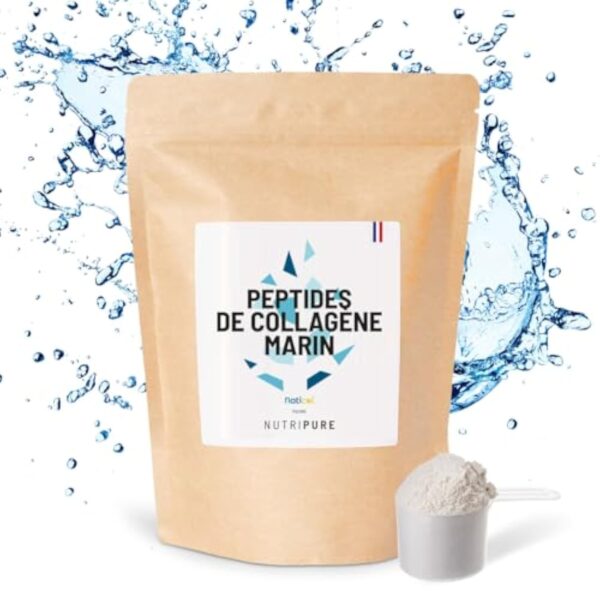 NUTRIPURE - Collagène Marin Sauvage - Neutre - Complément Alimentaire Articulations, Soin des Cheveux & Ongles, Peau - Collagène Marin Hydrolisé - Sachet de 310g - 1 Mois - Made in France – Image 8