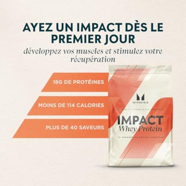 Poudre Myprotein Impact Whey Protein - Protéine Chocolat Brownie - 1kg - 40 Portions - Poudre de Whey riche en Protéines pour la Prise de Masse & Récupération – Image 3