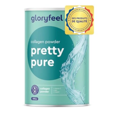 Poudre de Collagène 500g Sans Saveur, Avec Ingrédients Premium Brevetés, 12500mg de Collagène Hydrolysé Type I, Enrichi en Vitamine C, Zinc et Cuivre, Soutient la Peau, les Ongles et les Cheveux*