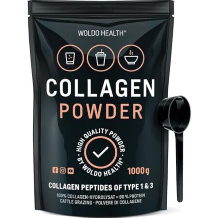 Poudre de collagène de pâturage hydrolysat 1 kg - hydrolysat de protéines soluble dans l'eau & au goût neutre
