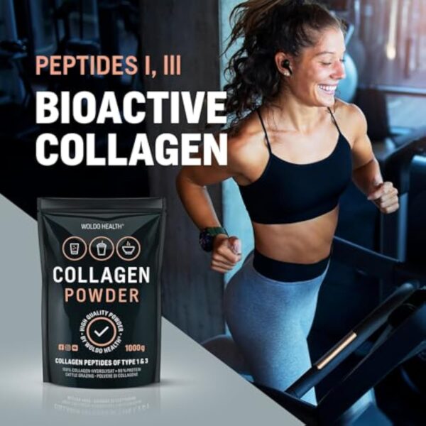 Poudre de collagène de pâturage hydrolysat 1 kg - hydrolysat de protéines soluble dans l'eau & au goût neutre – Image 3