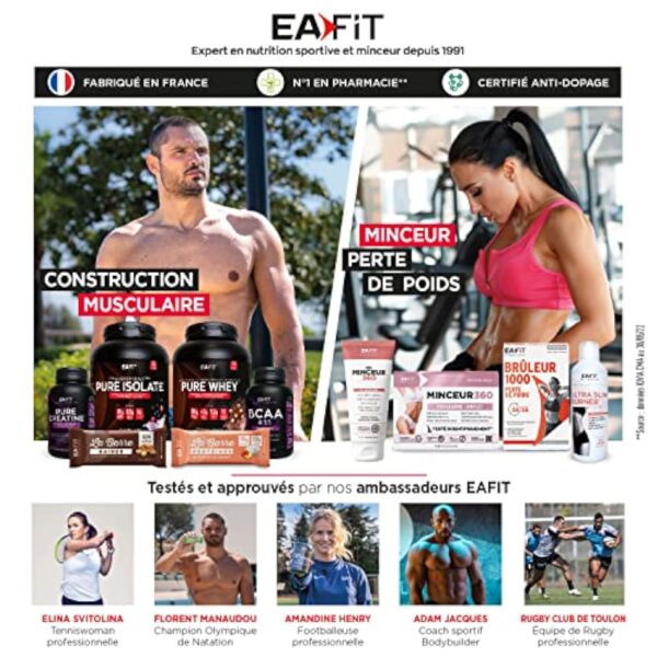 Pure Whey Vanille | EAFIT | Protéine | 32g de protéines Whey+7,6g de BCAA/shaker+magnesium | Musculation,Maintien et construction de la masse musculaire|Whey protein pour le sport | 750g – Image 6