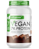 Vegan 7K Protein - 1kg -Double Chocolat - Poudre de protéine purement végétale avec des protéines de riz, d'amande, de soja, de pois, de chanvre, de canneberge et de tournesol.