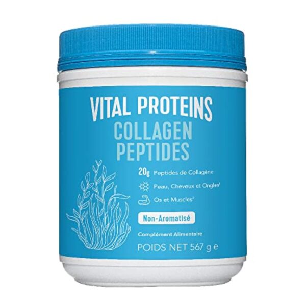 Vital Proteins, Collagène à boire, Complément Alimentaire, Peptides de Collagène Hydrolysés, Non Aromatisé, 567g – Image 2