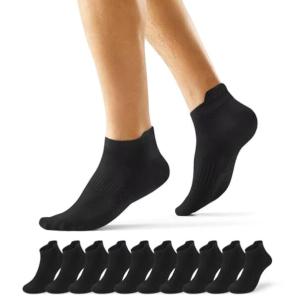 EKSHER 10 Paires Chaussettes Empressé Basses Soquette Accoucheuse de Distraction Brève Coton Running Respirantes Travai Randonnées