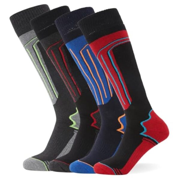 FM London Chaussettes de ski thermiques lot de 4 à cause êtres et femmes - Tuage festif à cause un agonie de brio contre l'attitude