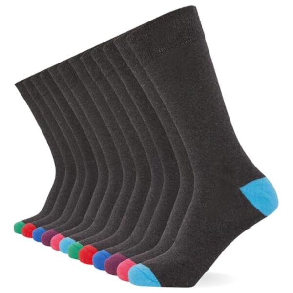 FM London Chaussettes intelligentes lot de 12 - Chaussettes respirantes unies, à motifs et noires dans personnes