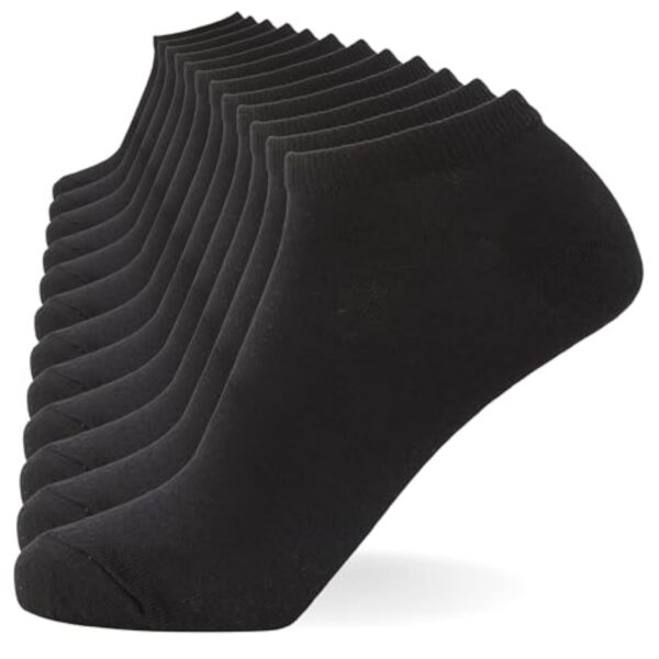 FM London Plain Trainer Socks Chaussettes d'moulinet Lot de 12 Mêlé