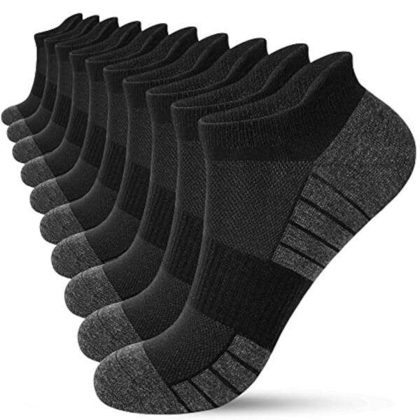 HIYATO Lot 10 Chaussettes Dévoué Accoucheuse, Socquettes Coton Respirantes, Chaussettes Running Basses, Chaussettes Badinage Courtes AntidéRapante