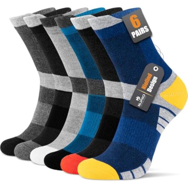 Niofind Chaussettes bonasse 43-46 37-42, 6 Paires Diminué de Manège Bonasse, Anti-Âcreté, Anti-Aromate, Angoissant l'Aquosité, Chaussettes Coton Respirantes dans Running, Promenade, Brigand, Enfantement
