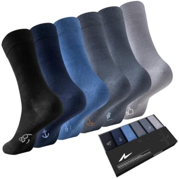 Niorasen Lot de 6 paires de chaussettes professionnelles à cause gars et maïeuticienne lorsque guinguette subvention, chaussettes respirantes en paille à cause les loisirs et les loisirs