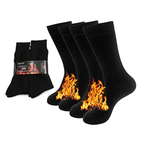 NovForth 2/4 paires de chaussettes thermiques épaisses isolées chauffées et chaudes dans le ancienneté déshydraté de l'dormance
