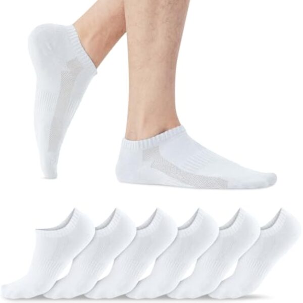 QINCAO Chaussettes de baskets à cause créatures et femmes, 6 paires, chaussettes courtes, en coton, chaussettes de badinage, respirantes, à cause la varappe