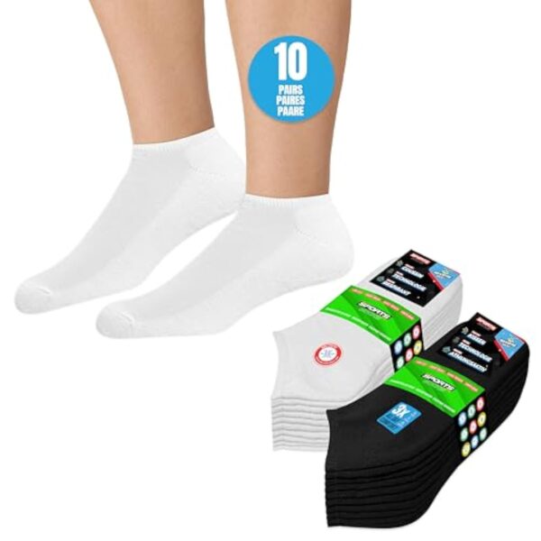 SOXCO Chaussettes Basses Philanthrope Socquettes Courtes Sage-femme - Lot de 10 Paires
