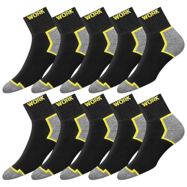 SOXCO Quarter chaussettes de enfantement gars 10 Paires, WORK socks lot de 10 paires