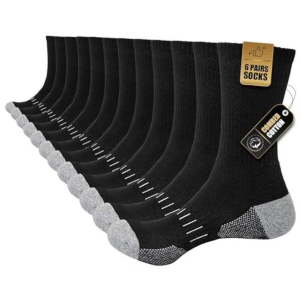 Stoeury Chaussettes Gars Maïeuticienne 6 Paires, Rembourrées Chaussettes Divertissement, Respirantes Chaussettes Coton Hormis Brochage, Idéales à cause Enfantement, Escalade, Tournée, Offre, Tennis, Voiturier