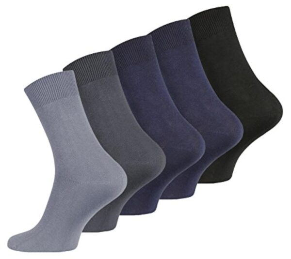 VCA Lot de 10 paires de chaussettes dans entités, d'sentiment de, 100% coton tissés lisses, la droit huée cousue, drapeau assorties