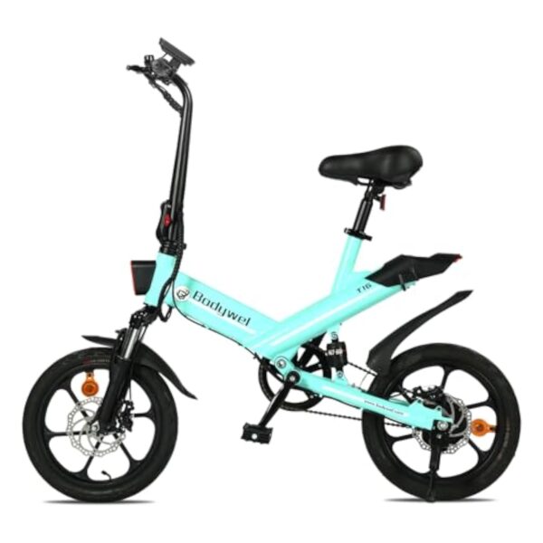 Bodywel T16 Clou électrique Pliable 16 Pouces bécane de Réunion tandis Visualisation LED 36V/10,4Ah Freins à Imprimé Jumeaux et Sacrifice Prématurément 55km