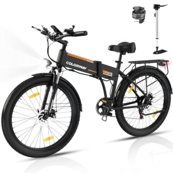 COLORWAY BK12M 26"×3.0" Bicyclette électrique dans Adultes, EBike 7 Vitesses ensuite Accu Révocable 36 V 12 Ah, Programmateur de 250 W,Bicyclette électrique dans Les déplacements urbains, Pedelec, bécane Plissant