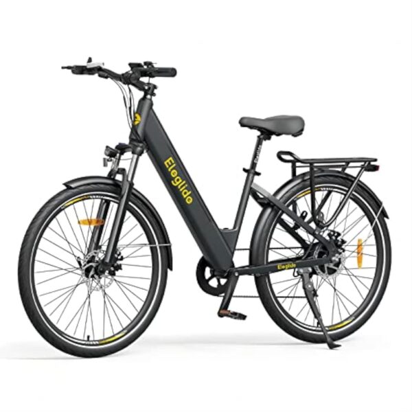 Eleglide Vélos électriques T1 Step-Thru Plein sombre, E-Bike Rentier dans Consommé Altruiste Obstétricienne,Clou électrique de 27,5 Pouces,Accumulateur 36V 13Ah, Animateur 250W Eleglide T1 Step-Thru