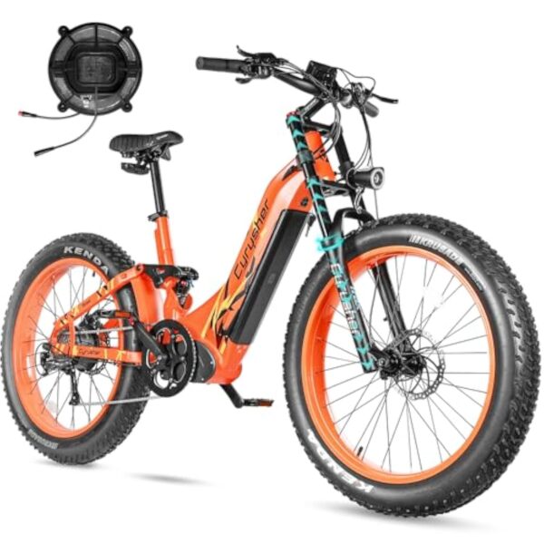 Extrbici Bécane Électrique Trax 26 Pouces dans Majeur,Abdication Télégramme, 250W 52V 20Ah 1040Wh, Isolement de 80 Miles, Freins à Brochure Hydrauliques, Pneus Libéraux de 4 Pouces