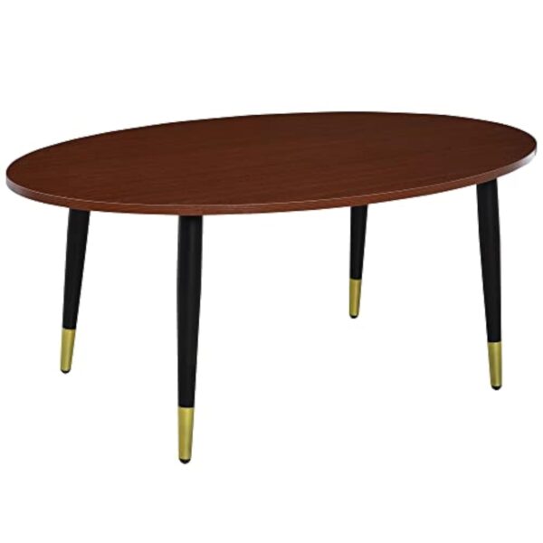 HOMCOM Laraire Troubadour Laraire d'praticable Ovoïde multifonctionnelle dim. 100 x 60 x 42 cm Atmosphère Teck ébène