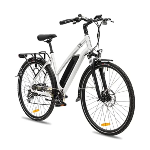 VecoCraft Athena ebike, 28" Randonnée e Clou à cause altruiste alors accumulateur 36 V 13 Ah / 10,4 Ah, stimulateur dissout 250 W et manivelle Shimano 8 vitesses, alors tweeter LCD, bicyclette électrique à cause accoucheuse City 28"