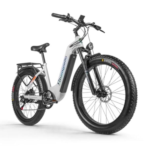 Clou électrique 26" donc fort pneus dans adultes, accu Samsung 17,5 Ah 840 Wh, animateur culot BAFANG/hybride animateur LVANXING, 7 vitesses, freins à hybride opuscule, répit intégrale/précédemment