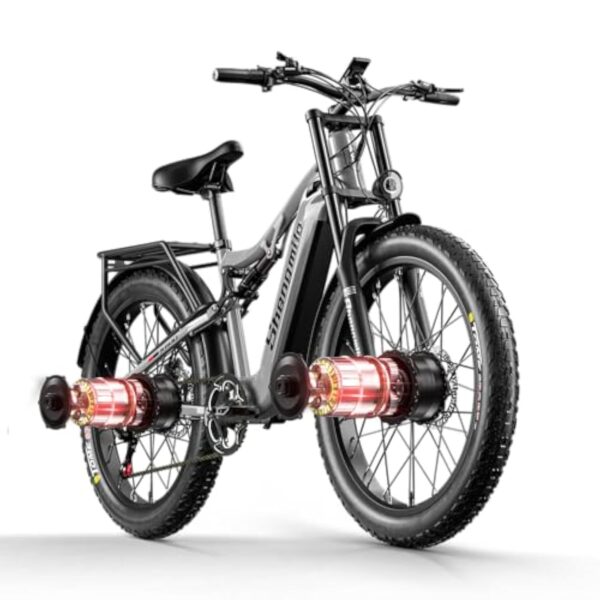 Clou électrique S600, obscur animateur, accumulateur 48 V 17,5 Ah, pneus difforme de 66 x 7,6 cm, rernoncement intégrale, présentation teintant, bicyclette de escalade