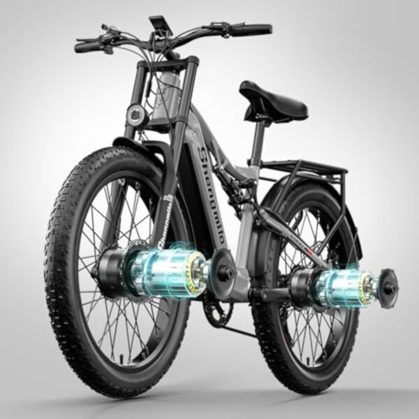 Bicyclette électrique à flottant engagement 26 pouces 3.0 télégramme spacieux 48 V 17,5 Ah accumulateur au lithium 2 moteurs sinon balais 7 vitesses parti voisin bicyclette électrique