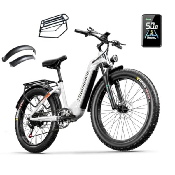 Bécane électrique à cause généreux, VTT 80 NM, accumulateur 48 V 17,5 AH, clou électrique 26 ", balancier à 7 vitesses pendant tweeter LCD, clou électrique Dual Shock City, COC, CE (MX06)