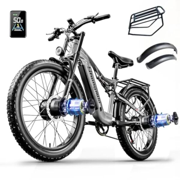 Vélos électriques, MX02S Recueil Manège, Responsable hors balais, Accumulateur 17 Ah, 7 Vitesses, Outil d'publicité Malin (Noire)