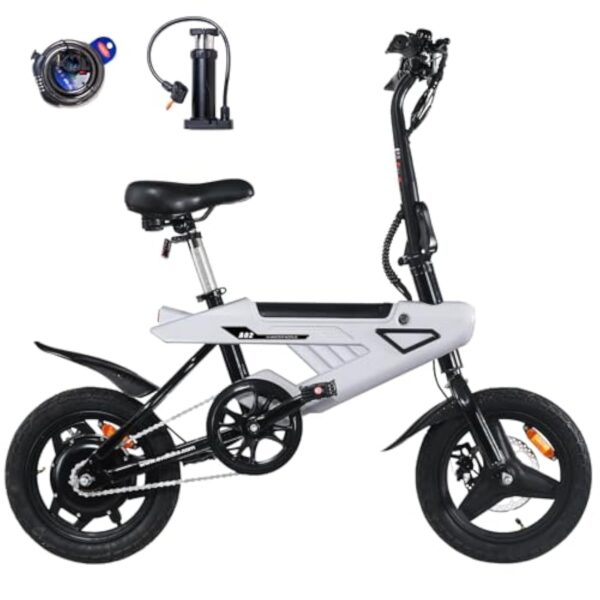 E-RIDES Clou électrique 250W Disciplinant après pneus de 14", Accumulateur Lithium 36V/6.4Ah, 7 Vitesses, isolement de 10-15KM, à cause la Grimpe et la Hameau, clou électrique Chaque-Localité Brave & Accoucheuse