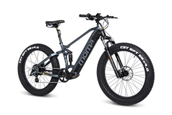 moma bikes VTT Fat Pro 26", Full Shimano Altus 8v, Freins a disques Hydrauliques, Bat. ION Lthium Intégrée et Interchangeable 48V 13Ah