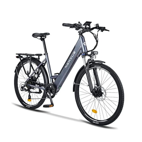 nakxus Bicyclette électrique 26" 26M208 E-Bike donc App, clou de Randonnée ou clou de Agglomération donc Accumulateur Lithium 36V 12.5Ah à cause Une gramde autosubsistance exercice jusqu'à 100km,