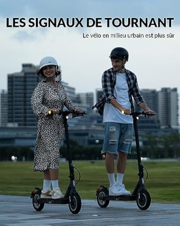 5TH WHEEL V30PRO Trottinette Electrique Adulte, Trottinette Électrique Clignotants Avant Arrière, 10'' Pneu, Autonomie 25-32km, avec APP, 4 Modes de Vitesse, Max 120kg – Image 3